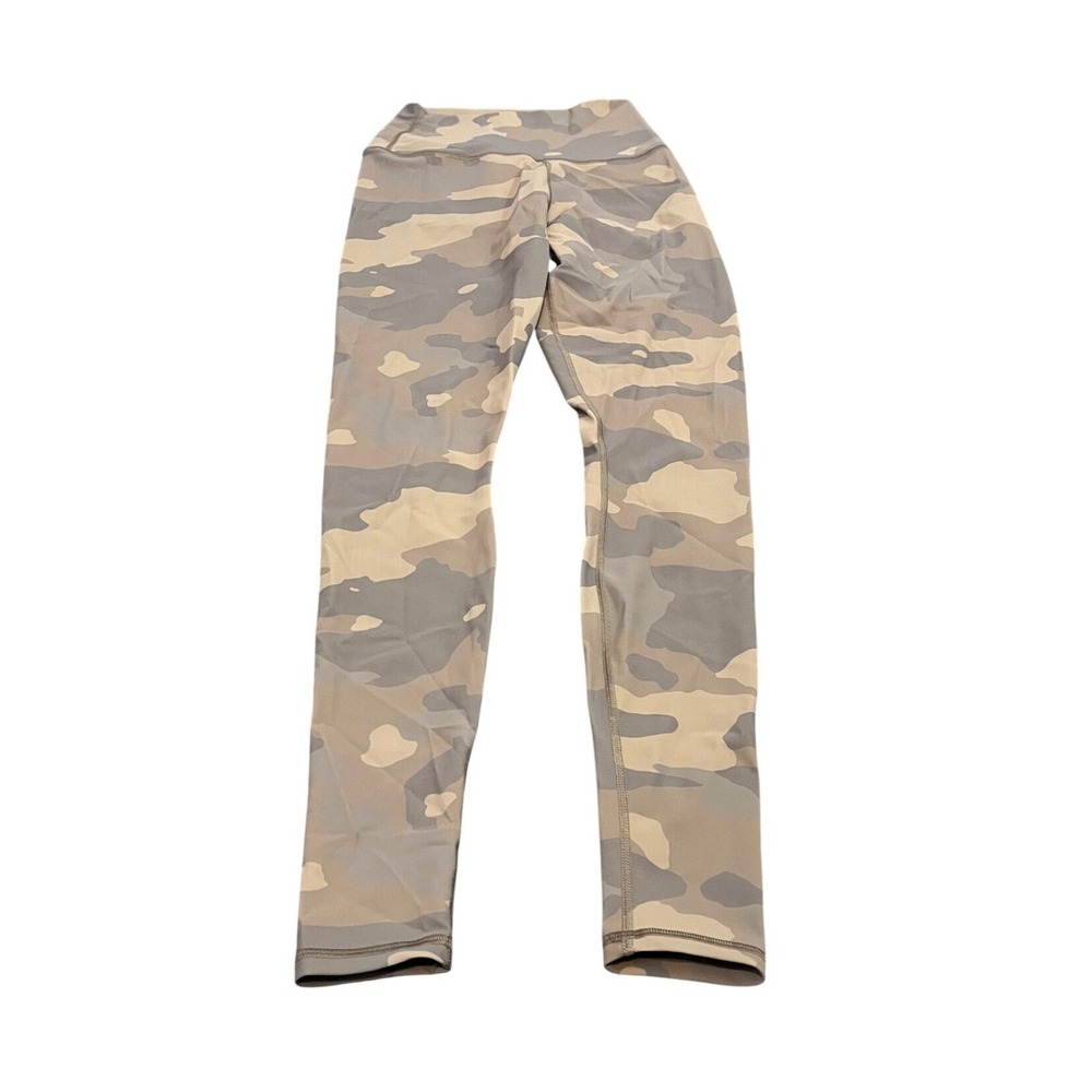 Alo Yoga Leggings Womens S Tan Camo High Waisted Full Length Activewear Yoga
